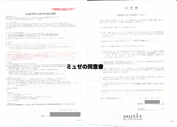 ミュゼの同意書